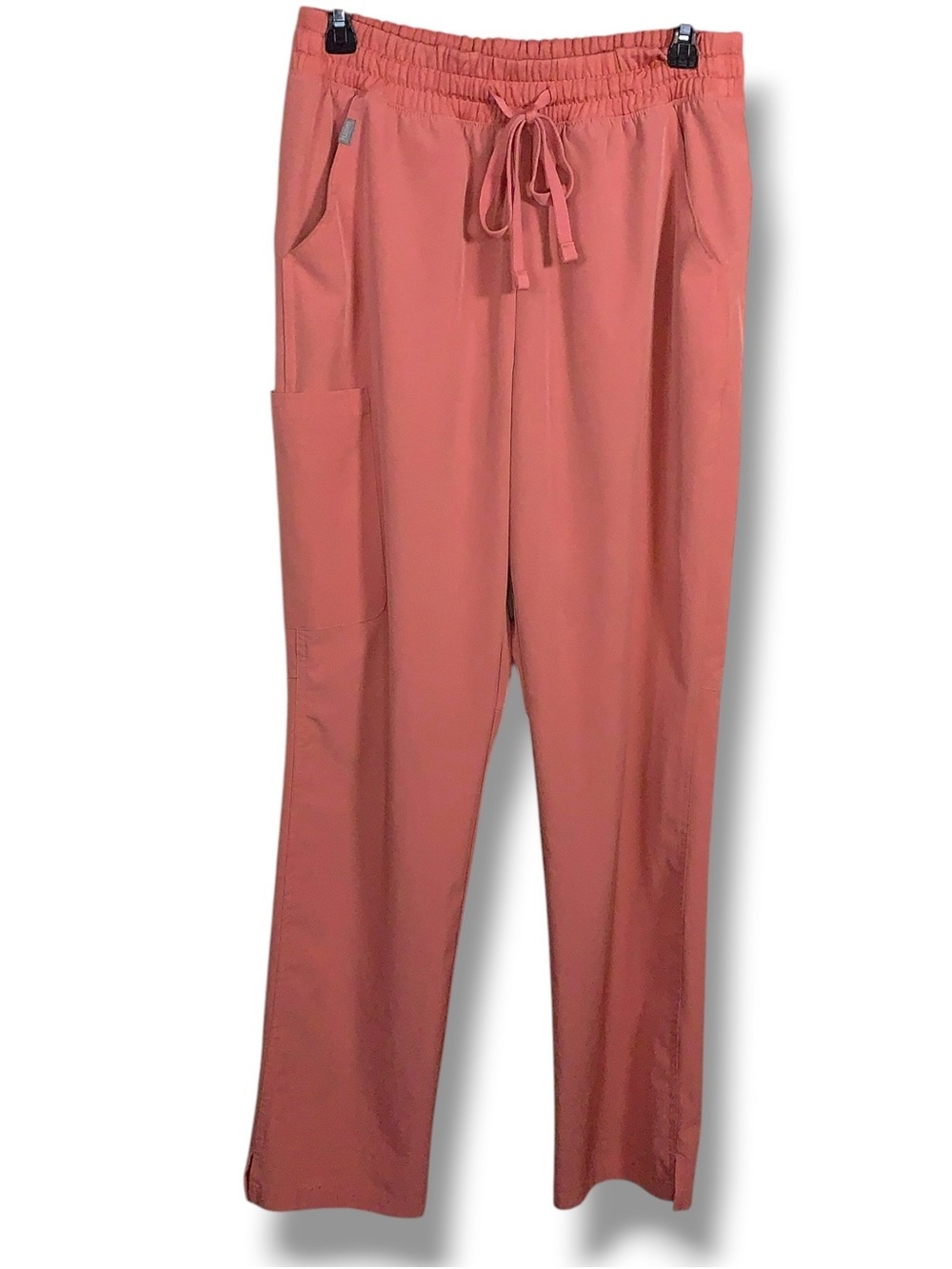 Medium Hanes Rose Pink Peach Scrubs Pants Womens Elastic Waistband Pockets